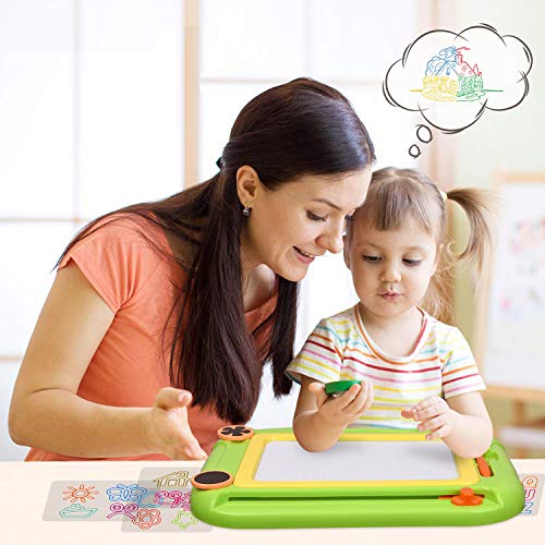 MIZIKUSON Magnetic Drawing Board for Kids, Colorful Erasable Doodle Board Toddlers Toys Learning Sketch Pad for Writing Painting Birthday Gifts
