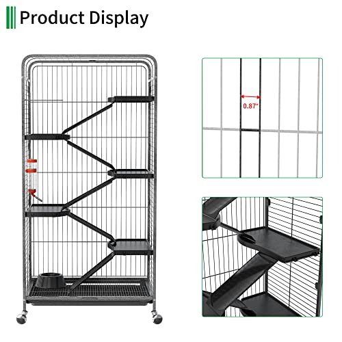 YINTATECH 52inch Metal Ferret Chinchilla Rat Cage Small Animal Cage