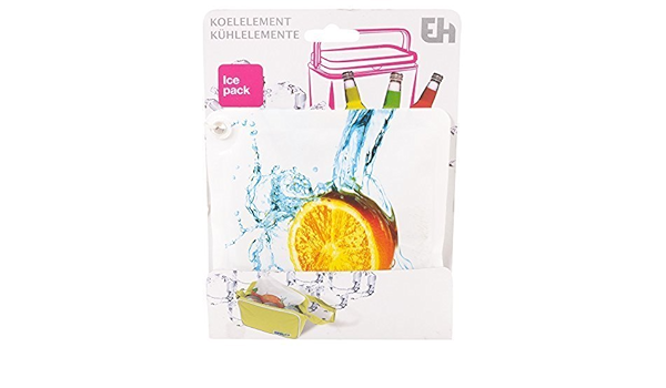 2 pequeño viaje Congelador Ice Cool Packs - Naranja: Amazon ...