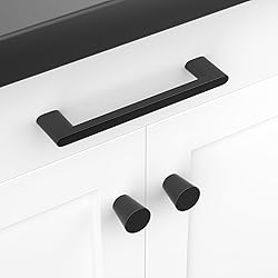 homdiy 15 Pack Matte Black Cabinet Pulls 5 inch