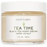 Earth To Skin Tea Time Black Tea Night Cream – Hydrating Face Moisturizer with Edelweiss, Glycerin & Squalane – 2.0 fl oz