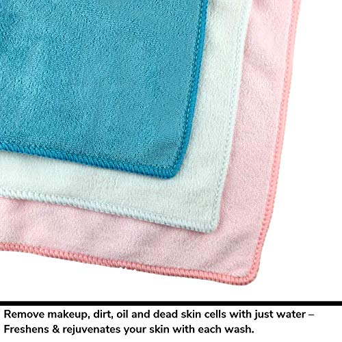 MojaWorks Microfiber Face Cloth Cleaning Heavy Duty Stitching, Dual