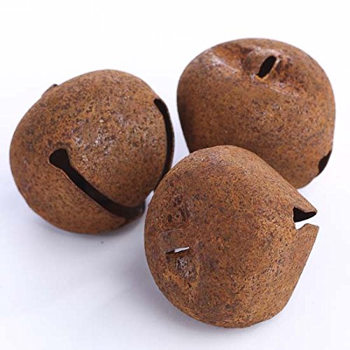 Bag of 18 Rusty Tin Jingle Bells for Holiday Decor and Crafting