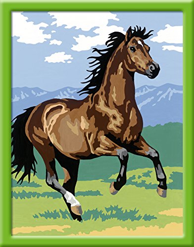 Ravensburger 28593 Malen nach Zahlen, mittelgroß, Braunes Pferd im Galopp – Bild 3