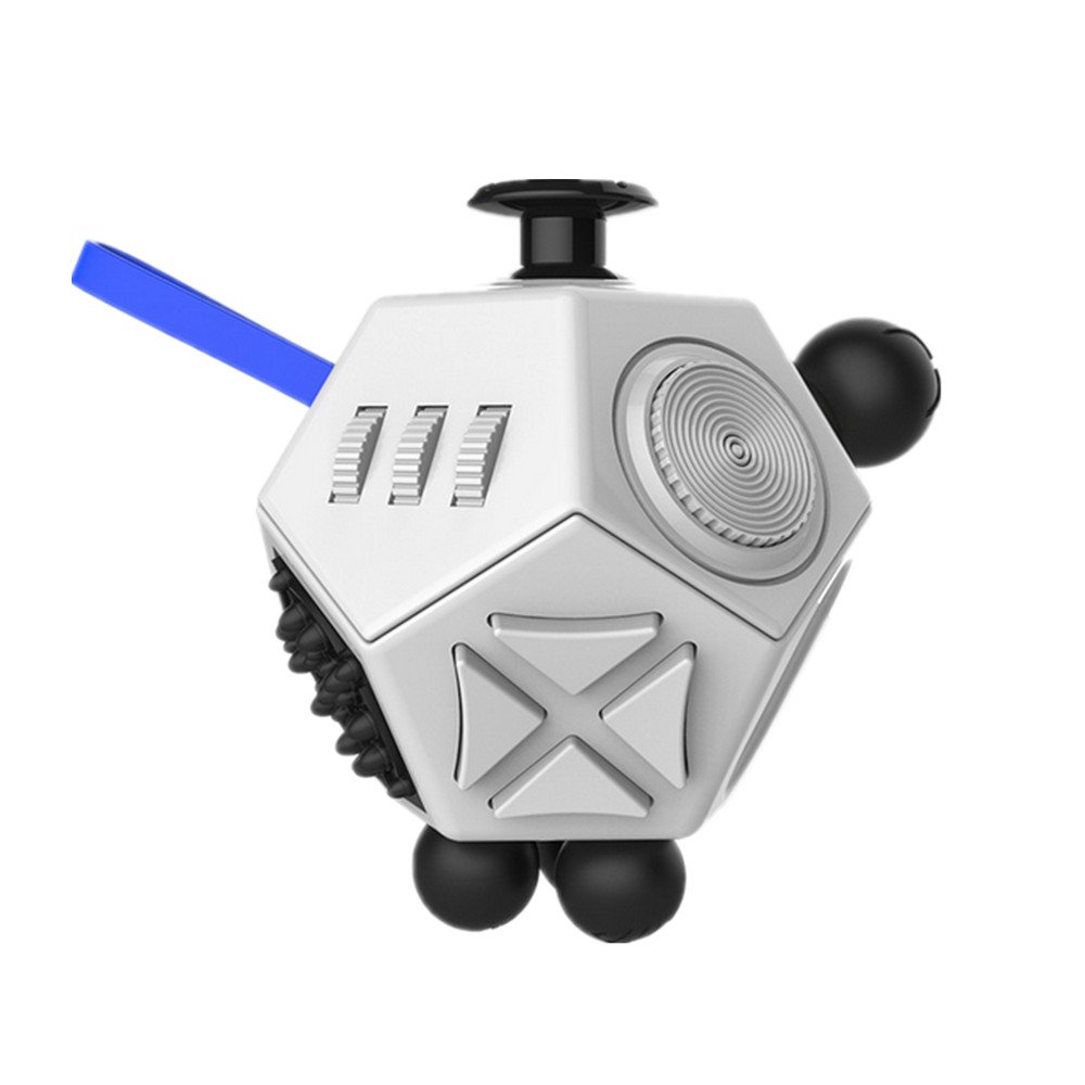 Blue Sky 12 Side Fidget Cube Relieves Stress And Anxiety Anti Depression Cube For Children And Adults With Adhd Add Ocd Autism Minilopa Fidget Dodecagon Novelty Gag Toys Kolenik Fidget Toys