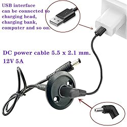 Panel Mount DC Power Plug Connector Cable USB to DC