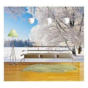 Wall26 - Winter Park in Snow - Canvas Art Wall Decor Wall Mural - 66"x96"