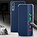 Huawei P20 Pro Case, PU Leather Smart Flip View Cover Case, Clear View Window, Auto Sleep & Wake up Function, Anti-drop/All-round Protection Case for Huawei P20 Pro (Navy Blue)