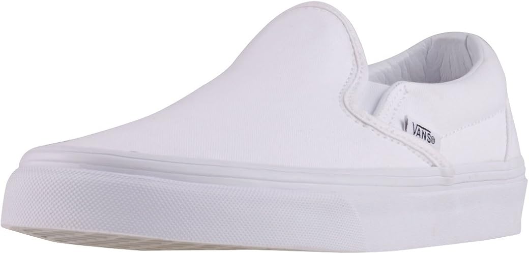 vans womens slip ons white