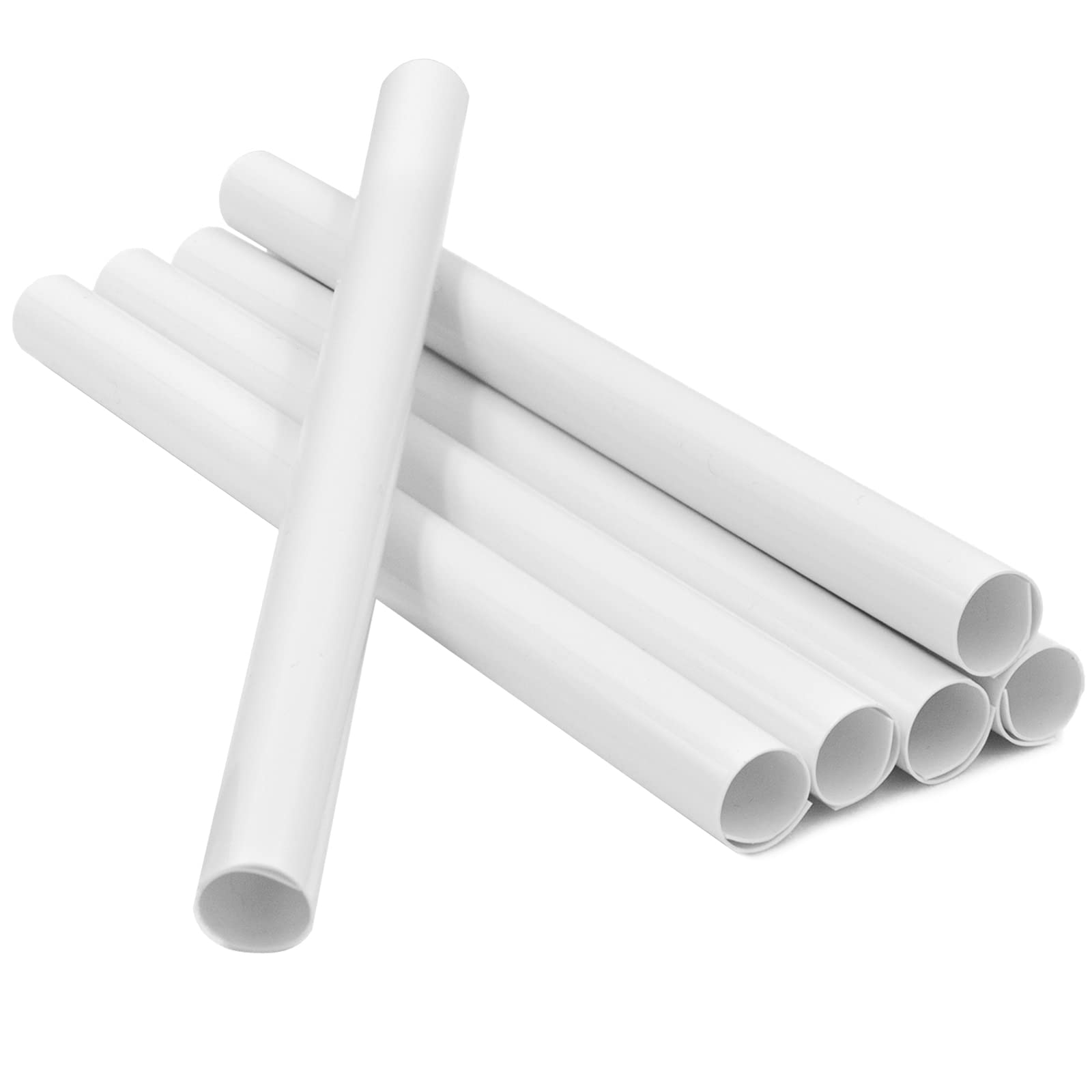 Apragaz 200mm x 15mm White Radiator Pipe Covers - Pipe Covers (6 Pack)
