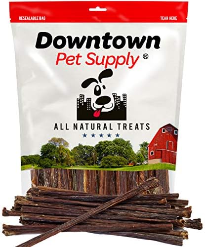 All Natural Dog Beef Gullet Sticks Treats, High Source of Glucosamine and Protein – Esophagus Healthy Joint Support Chews for Small, Medium and Large Dogs – 6″ and 12″
