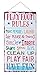 Kids Room Playroom Rules Hanging Wall Plaque Sign for Kid Room, Nursery, Classroom, Church and School