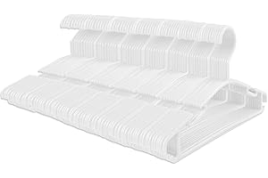 GoodtoU Baby Hangers Plastic Kids Hangers Clothing Toddler Hanger 100 Pack for Baby Children Hanger White