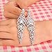 BriLove Women's Elegant Crystal Wedding Bridal 1920s Hollow Floral Cluster Teardrop Dangle Earrings Clear Silver-Tone