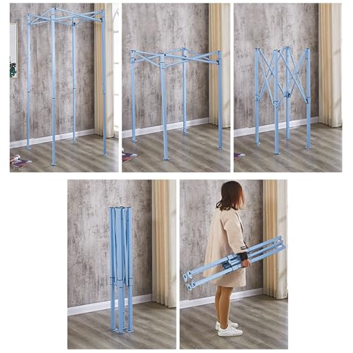 Freestanding Locker, Portable Clothing Store Locker, Simple Temporary Trial House Mobile Standing (Black, 100X100X200CM)
