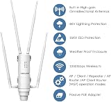 WAVLINK AC1200 Outdoor WiFi Access Point Repeater Extender Dual Band POE 4x7dBi view 2