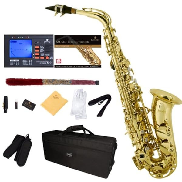 Saxofón alto Mendini  Dorado + Kit estuche