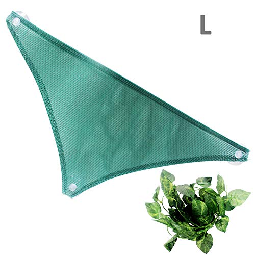 ChungGorGor Lizard Reptile Hammock - Large Reptile Mesh Hammock with Terrarium Plant, Breathable Hammock Lounger with Suction Cups for Bearded Dragon, Iguana