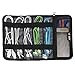 BUBM Travel Cable Organizer, Electronic Accessories Bag Roll up Management for Cord, Plug, USB Flash Drive, Earphone and More, Lightweight and Compact, Black