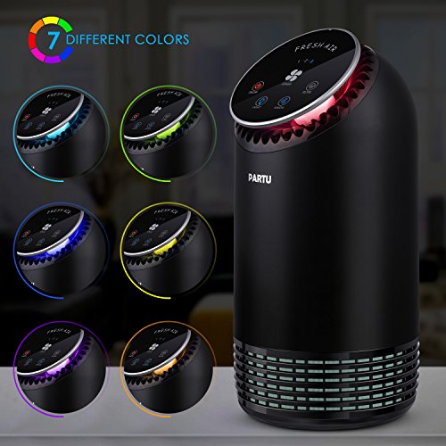 PARTU Air Purifier- The Most Silent Hepa Air Purifiers for Home- Removes 99.97% Smoke, Allergies, Dust, Pollen, Pet Dander, Mold, No Ozone (Available for California)