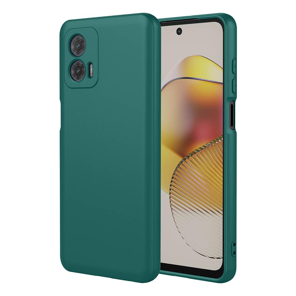 SEAHAI Case for Motorola Moto G34 5G / Moto G45 5G, Ultra Thin Silky-Soft Touch Soft Liquid Silicone Phone Cover with Shockproof Airbag Design, Premium TPU Bumper Fashion Case - Dark Green