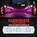 Xprite Purple LED Truck Bed Light Kits with On/Off Switch, for Pickup Exterior Interior Neon Lights, Footwells, Running Boards, Cargo, Under Car, Tonneau Cover, Rail Rock Lighting - 8 PCs