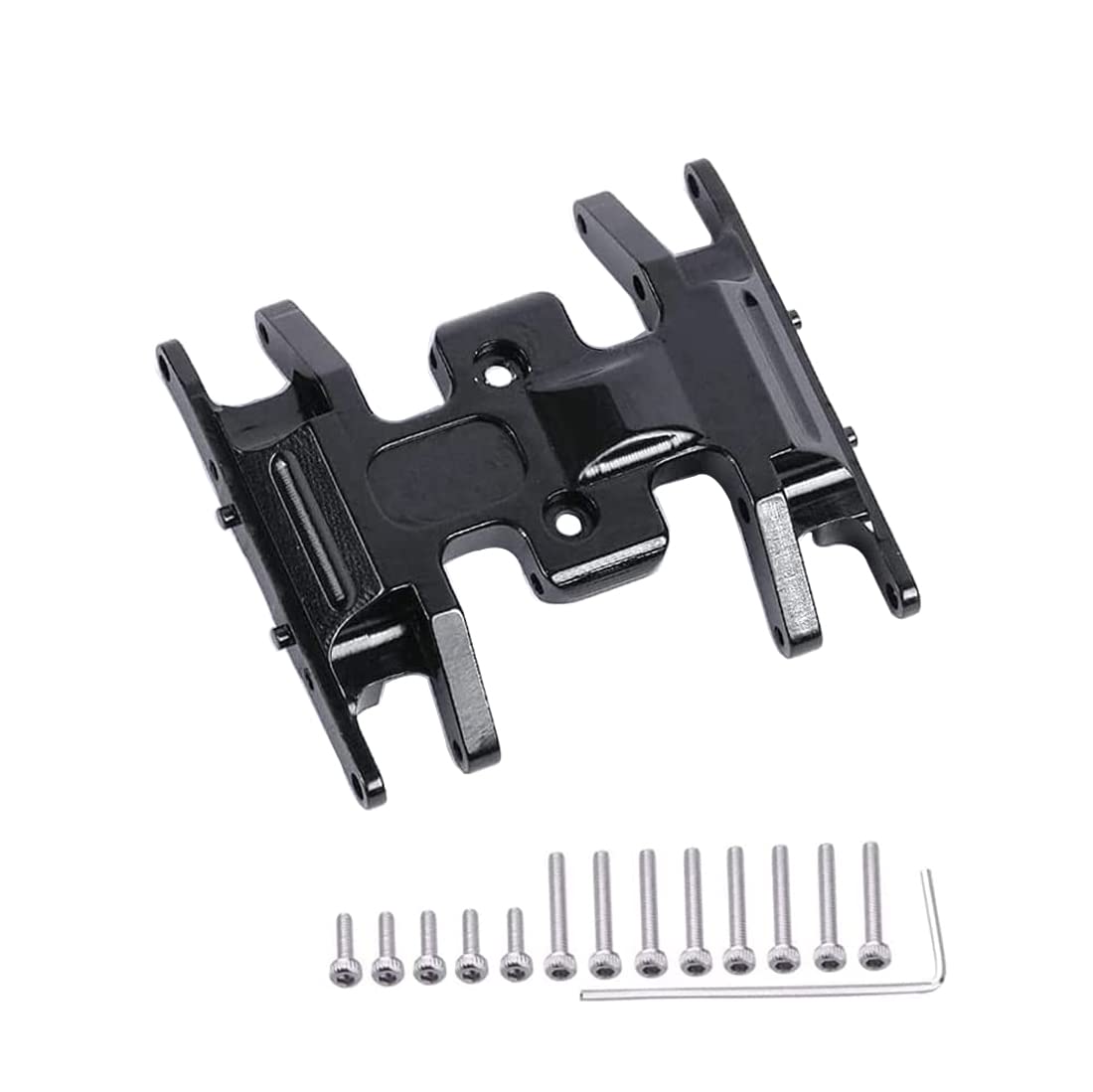 Photo 1 of RZXYL Aluminum Alloy Skid Plate for 1/24 Axial SCX24 RC Crawler Car Upgrades Transmissions Center Gearbox Protective Plate (Black)