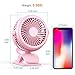 Cambond Baby Stroller Fan Clip - Battery Operated Fan With 3 Adjustable Speeds For Carseat, Travel, Camping - Pink