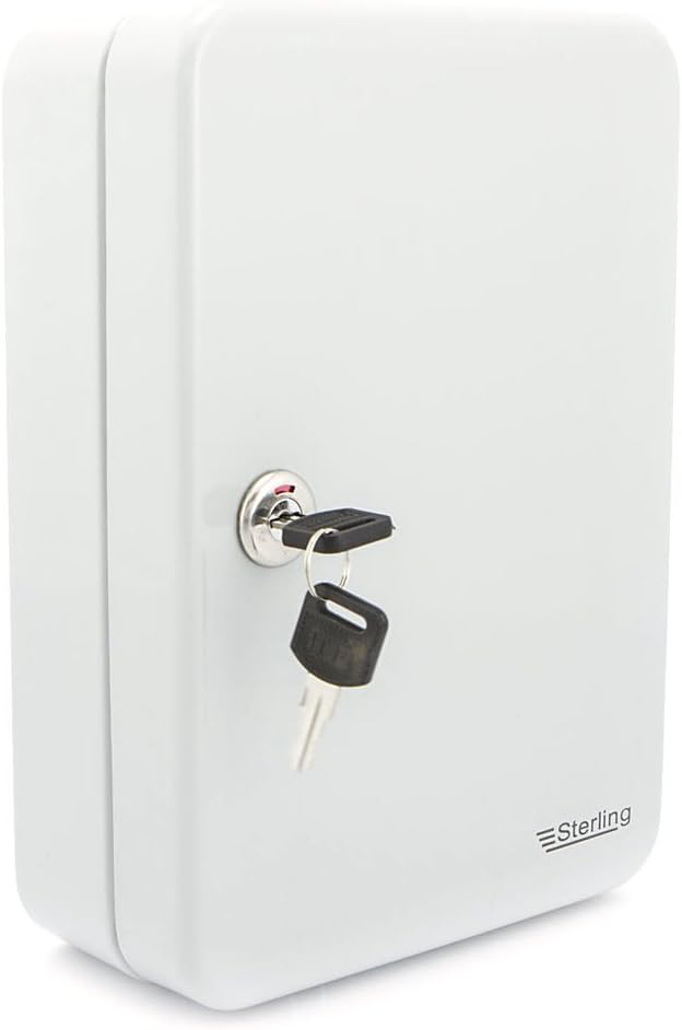 Burg Wachter Sterling KC36 36-Hook Key Cabinet, Gray, 180x250x80mm, Grey