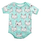 Newborn Baby Boys Girls Fox Short Sleeve Romper Bodysuit Playsuit Outfits (12-18 Months)