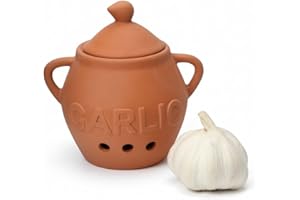 Dexam 17851023 Terracotta Garlic Keeper, Ceramic,12.75cm x 10cm, White