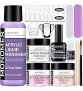LOUINSTIC Acrylic Nail Kit - Acrylic Nail Powder and Liquid Set with Tips Primer for Acrylic Nail...