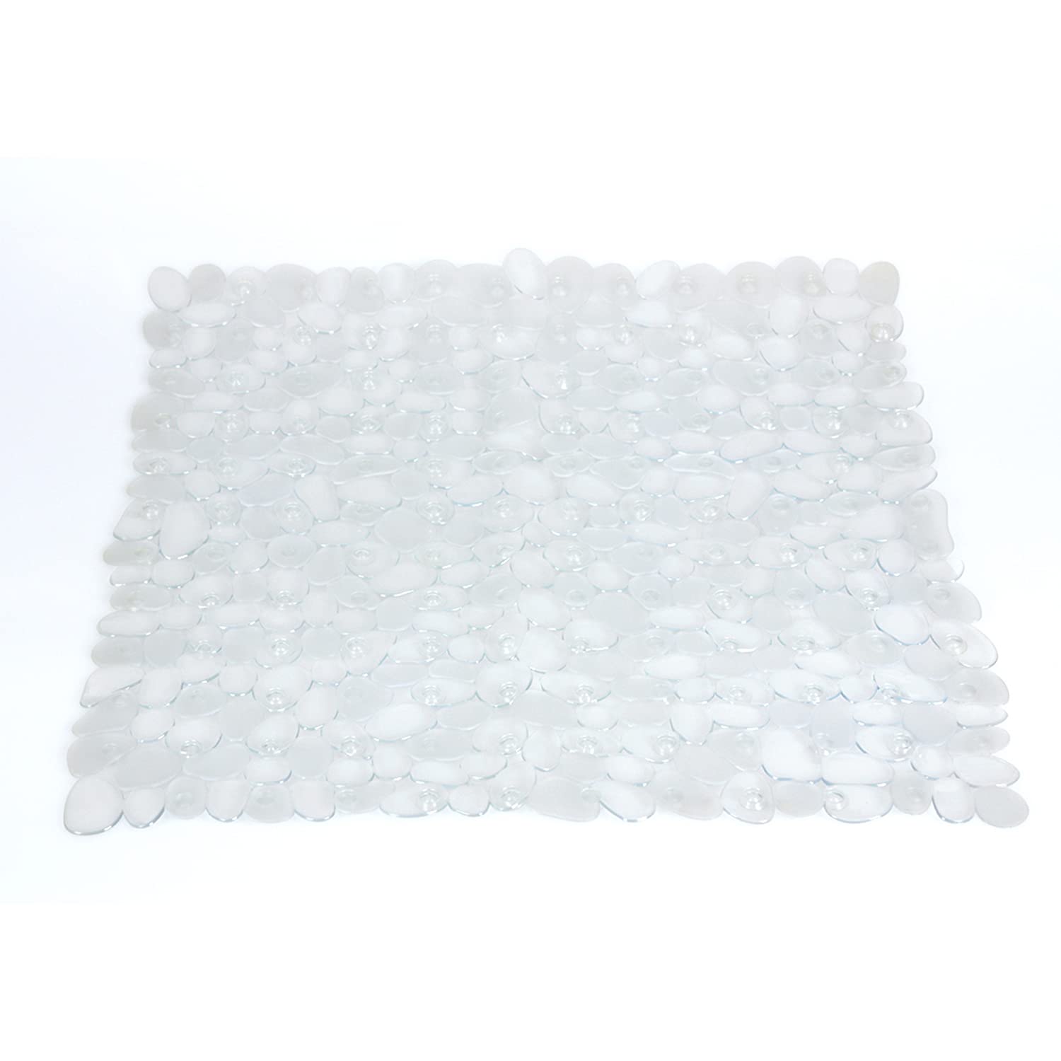 Gedy G-River Non-Slip Shower with Suction Cups, Size: 54 x 54, Resin Bath Mat, Transparent Finish, R&D Design, Made in Italy, Machine Washable Mat, 2 Years Warranty, Unique