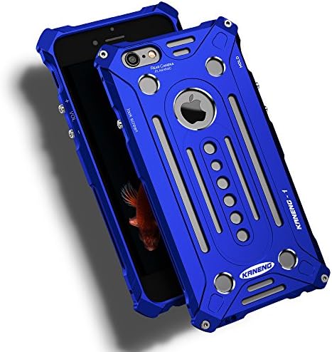 iPhone 7 Metal Case,BOTER CNC Bumper Case For iPhone 7 With 1pc Tempered Glass Screen Protector,Shockproof Metal Frame Rugged Armor Case Back Cover With Perfect Retail Package (iPhone 7 Plus Blue)