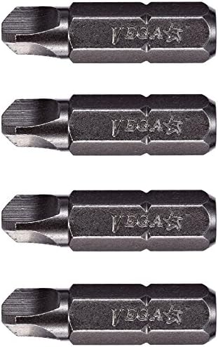 VEGA TORQ-SET 1" Bits. Professional Grade 1/4" Hex Shank #10 TORQ-SET 1" Insert Bits. 125TS10-4 (Pack of 4)