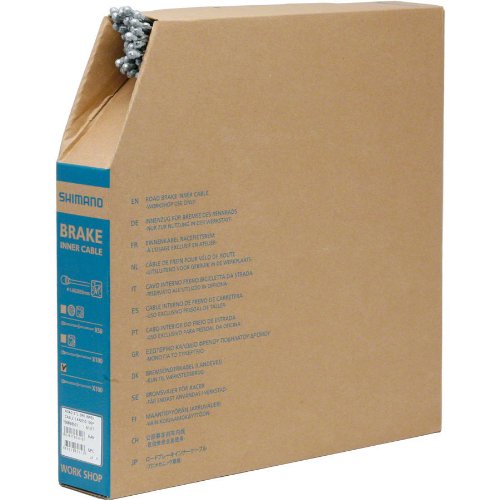 SHIMANO Stainless Steel Road Brake Cable Box of 100 (1.6x1700mm)