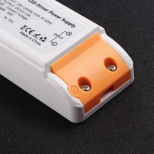 YUNLIGHTS LED Transformer 12V DC, 3A, 036W, LED Driver 12V, LED Power Supply 12V Constant