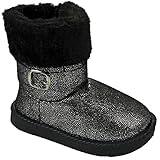 Baby Girls Toddler Slouch Buttons/Sweater Knit Faux Fur Lined Soft Sole Infant Boots