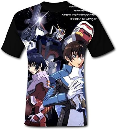 DFR37fc4ff MobileE Suit Gundam Mens T Shirt Graphic Casual Short Sleeve T Shirt Comfortable Tee Shirt