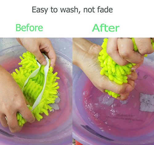 image for M-jump 8 PCS 4 Pairs duster Mop Slippers Shoes Cover , Multi Function 