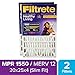 Filtrete 20x25x4(SlimFit), AC Furnace Air Filter, MPR 1550 DP, Healthy Living Ultra Allergen Deep Pleat, 2-Pack, Fits Lennox & Honeywell Devices (exact dimensions 19.5 x 24.5 x 3.75)