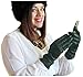 Fownes Women's Cashmere Lined Smart Peacock Green Leather Gloves 8/XL