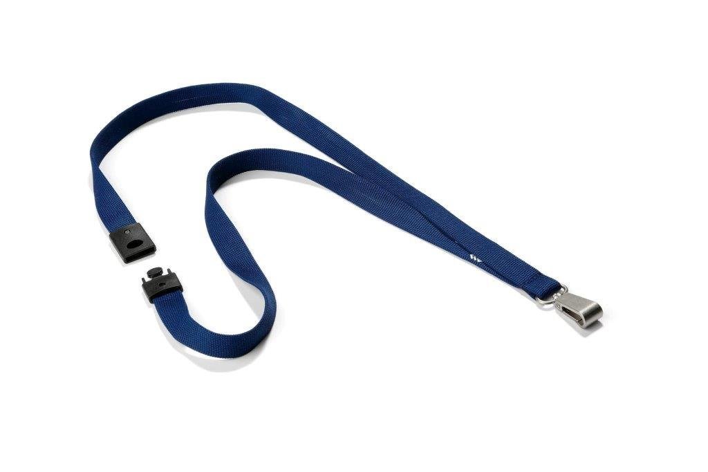 Durable Textile 15 mm Soft Lanyard - Midnight Blue
