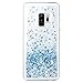 Caka Galaxy S9 Plus Case, Galaxy S9 Plus Glitter Case Liquid Series Luxury Fashion Bling Flowing Liquid Floating Sparkle Glitter Soft TPU Case for Samsung Galaxy S9 Plus (Blue)