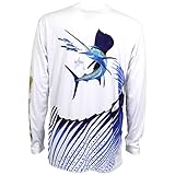 Guy Harvey Sailfish Pro UVX Performance Long Sleeve Shirt - White - Medium