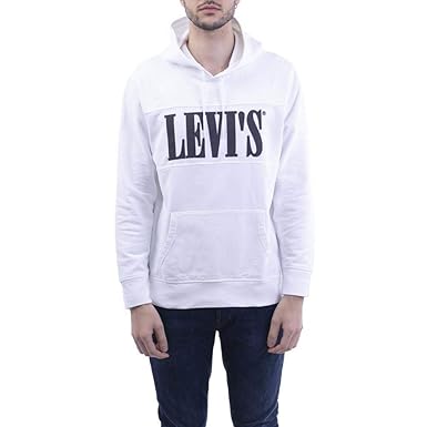 felpa levi's bianca uomo