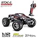 Hosim High Speed RC Off-Road Car 9112, 38km/h 1/12 Scale Radio Controlled Electric All Terrain Car - 2.4Ghz 2WD Remote Control Monster Truck for Both Kids and Adults (Red)