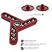 Tri Hand Spinner Aluminum Alloy Fidget Spinner Official Press Reducer Toy EDC ADD ADHD Focus Finger Playing Top Spinning Toys Killing Time, Last 3-5 Mins (Red)