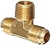 Anderson Metals-54045-0806 Brass Tube Fitting, Tee, 1/2