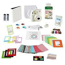 Fujifilm Instax Mini 8 Instant Camera + 20 Instant Film Shots, + Instax Mini Case + 14 PC Instax Accessories Bundle, Fuji Instax Mini 8 Kit Gift Box, Albums, Lenses, Magnet Frames, Stickers